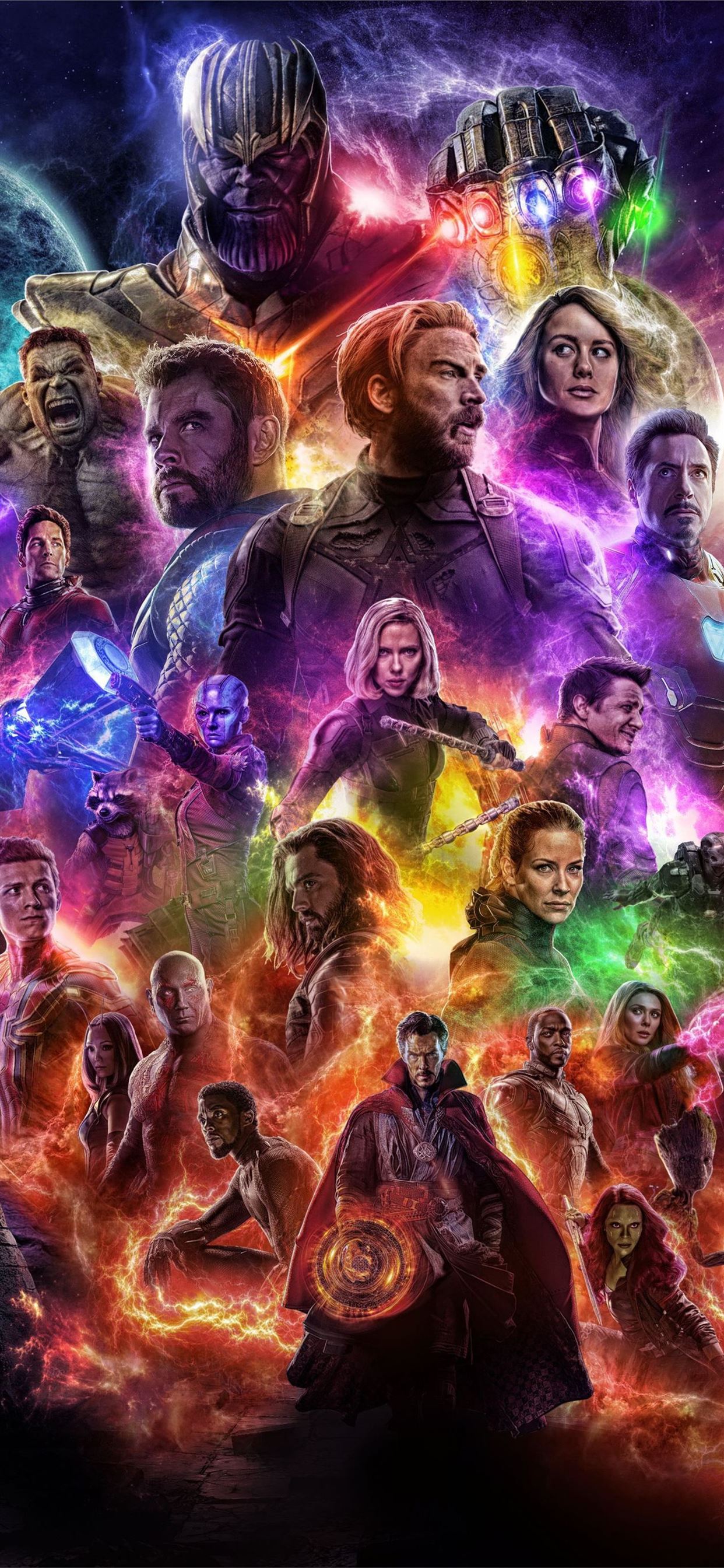 Avengers End Game Thanos with all stones vs superh... iPhone Wallpapers  Free Download