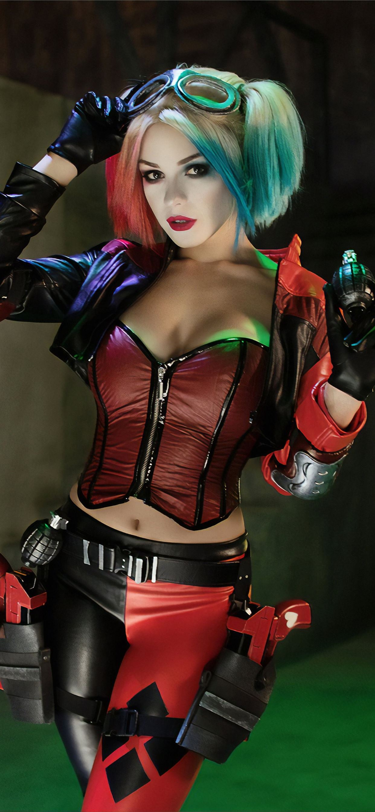 325197 Harley Quinn Cosplay 4K phone HD Images Bac... iPhone Wallpapers  Free Download