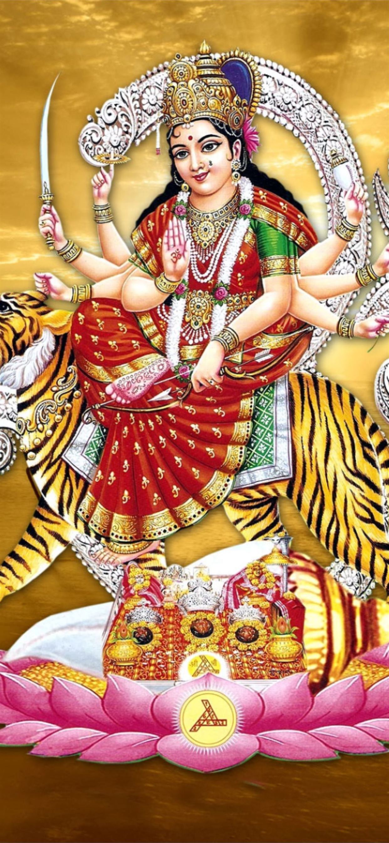 happy durga puja iPhone Wallpapers Free Download