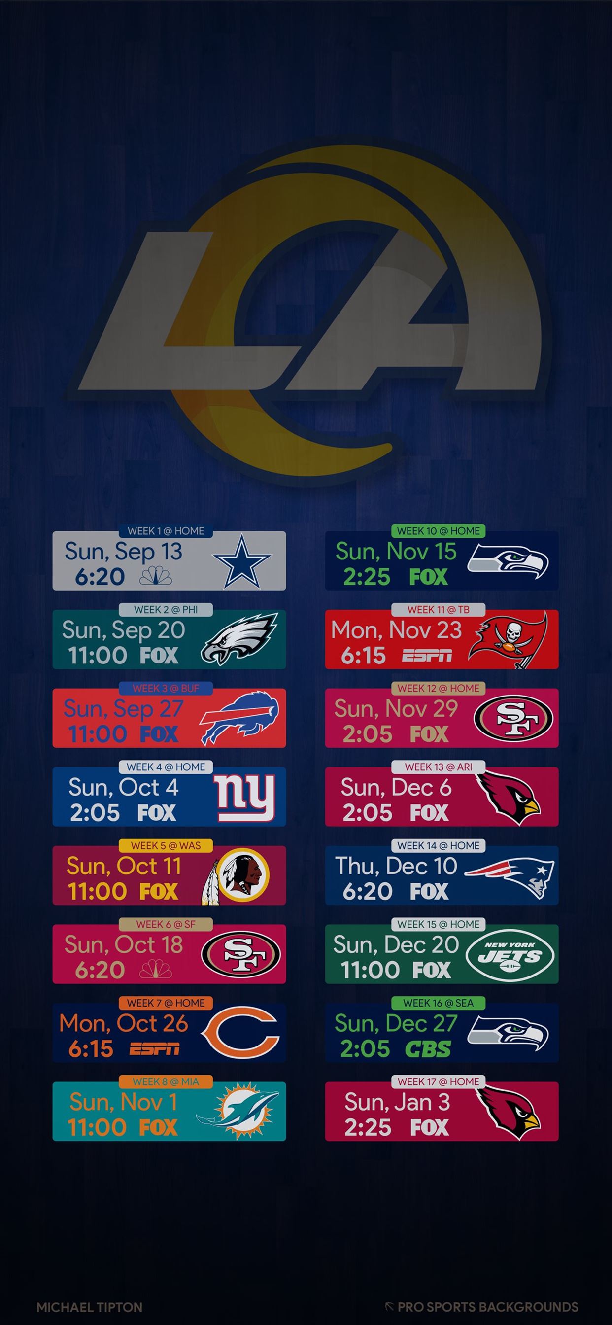 Los Angeles Rams on X: New schedule. New wallpapers