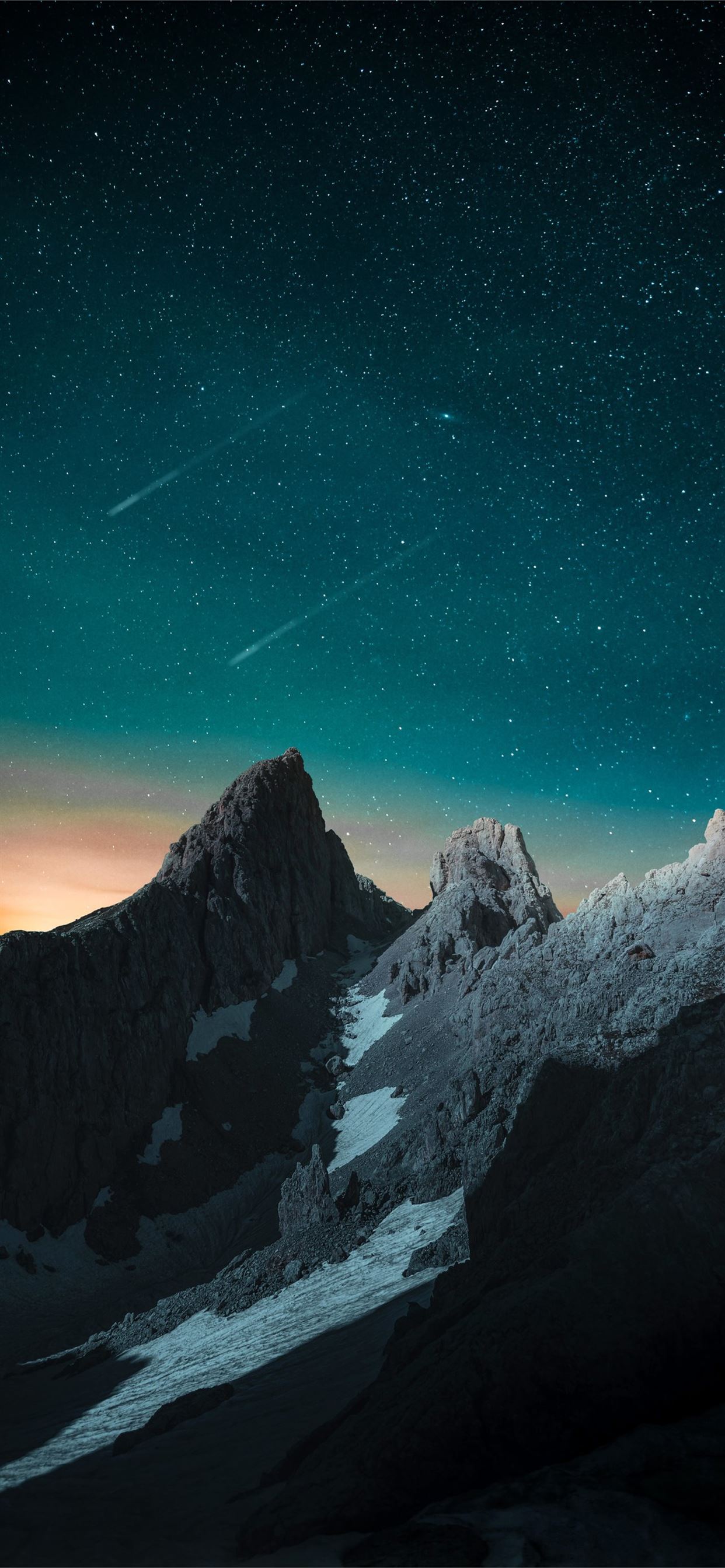 IOS 8 apple mountain night sky snow star HD phone wallpaper  Peakpx