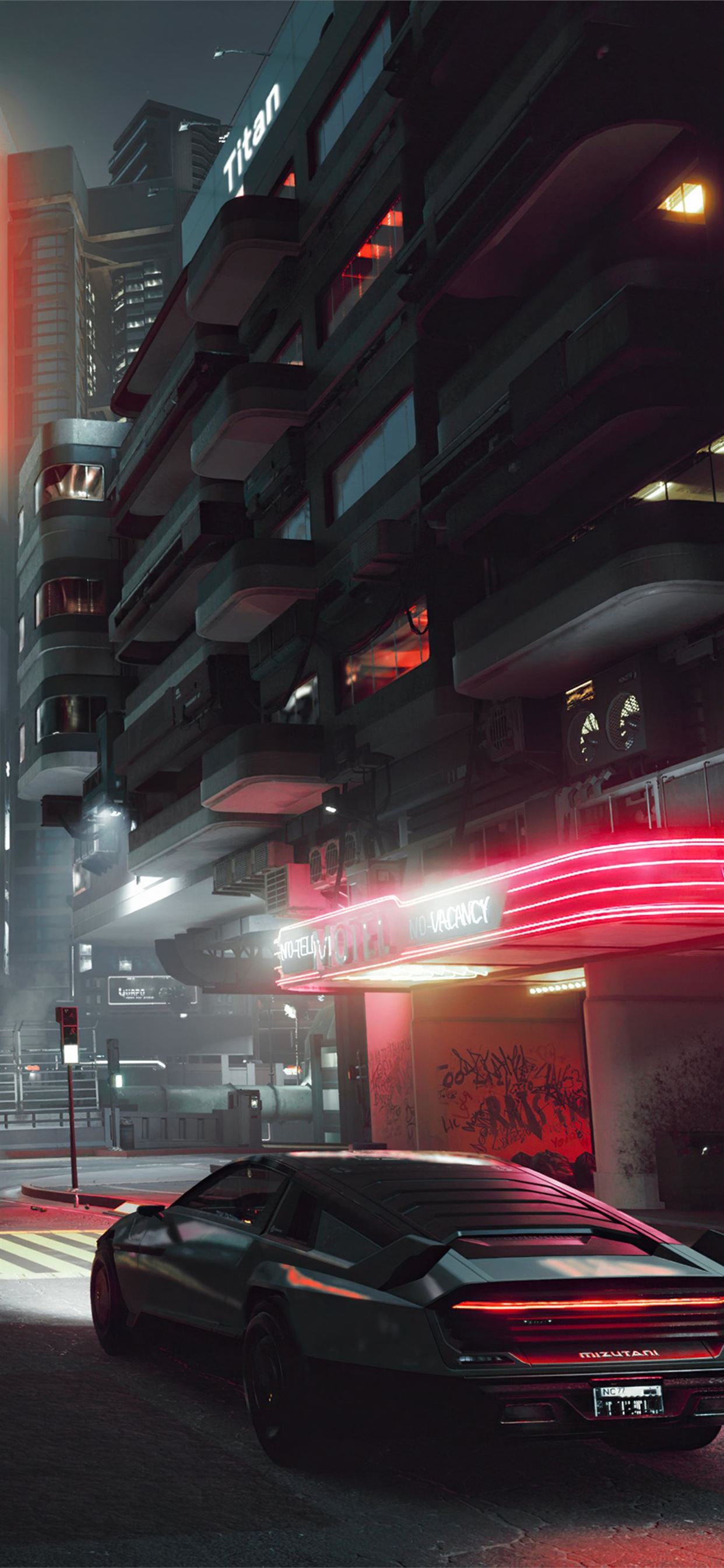 cyberpunk 2077 city shot 4k iPhone Wallpapers Free Download