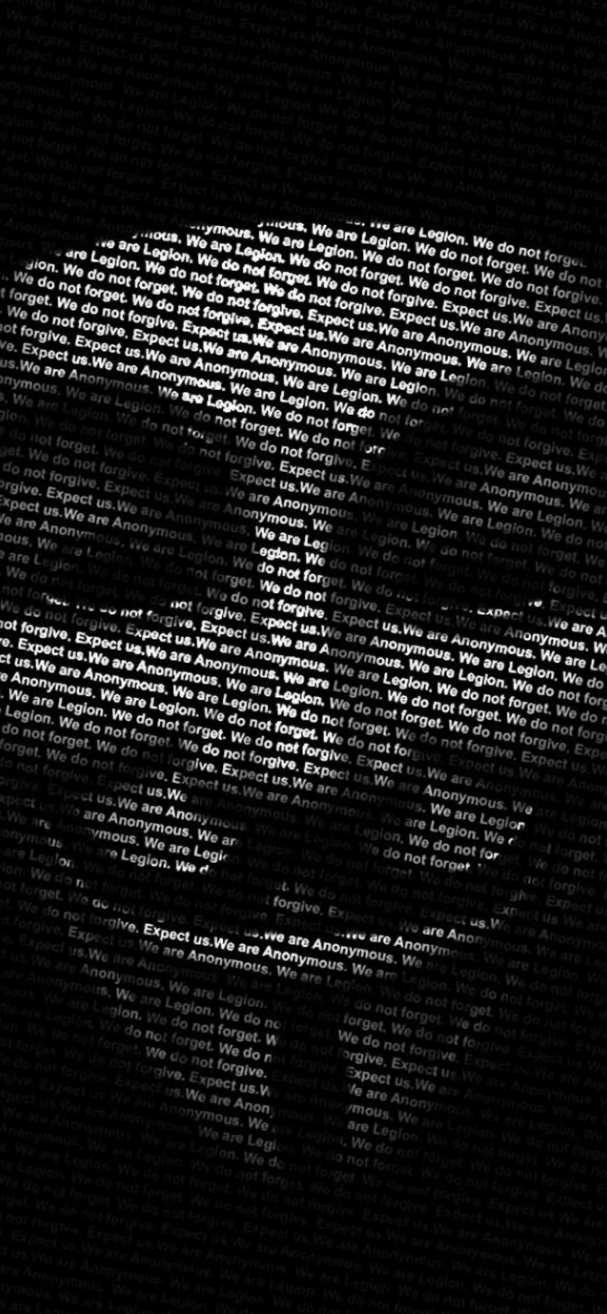 Anonymous Mask Black iPhone Wallpapers Free Download