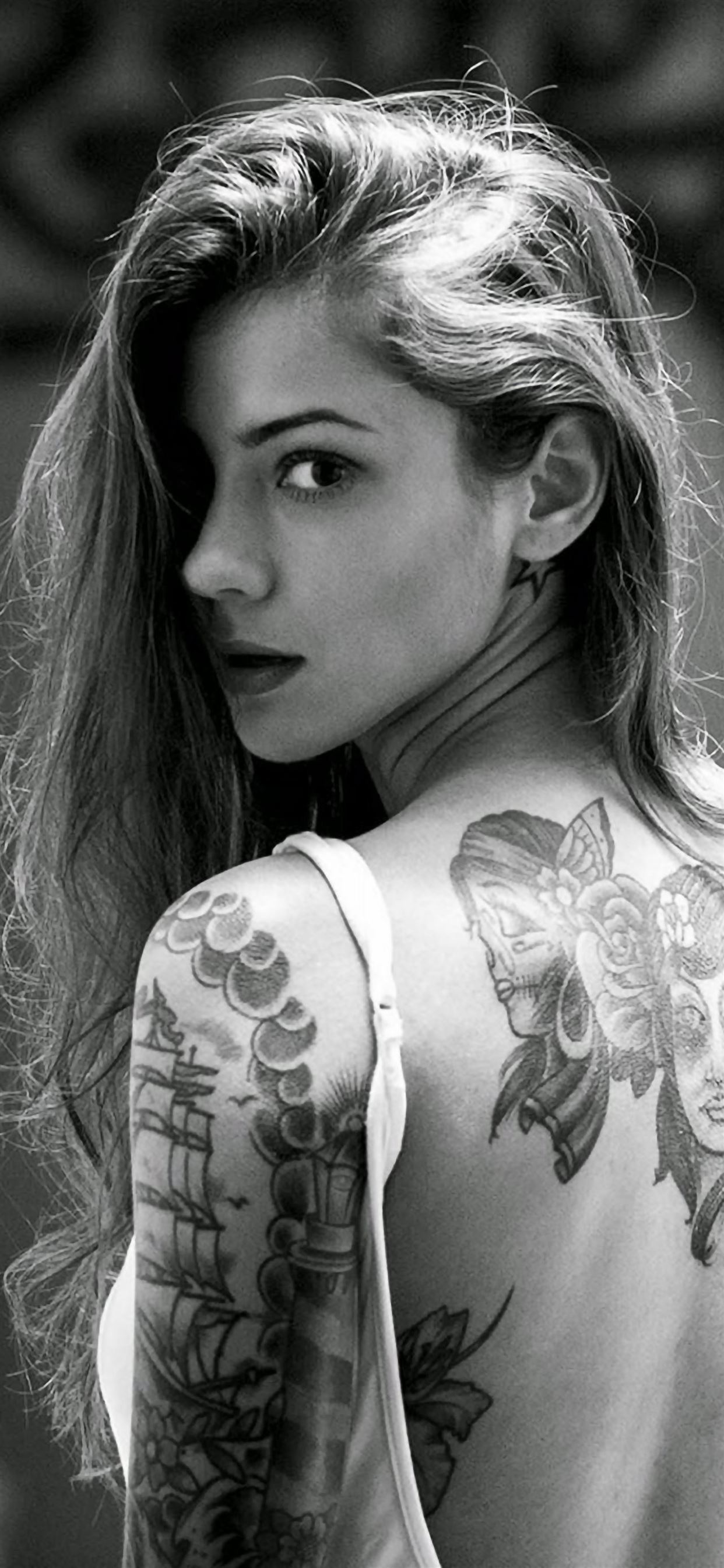 Tattoos and piercings Hipster Black White HD phone wallpaper  Pxfuel