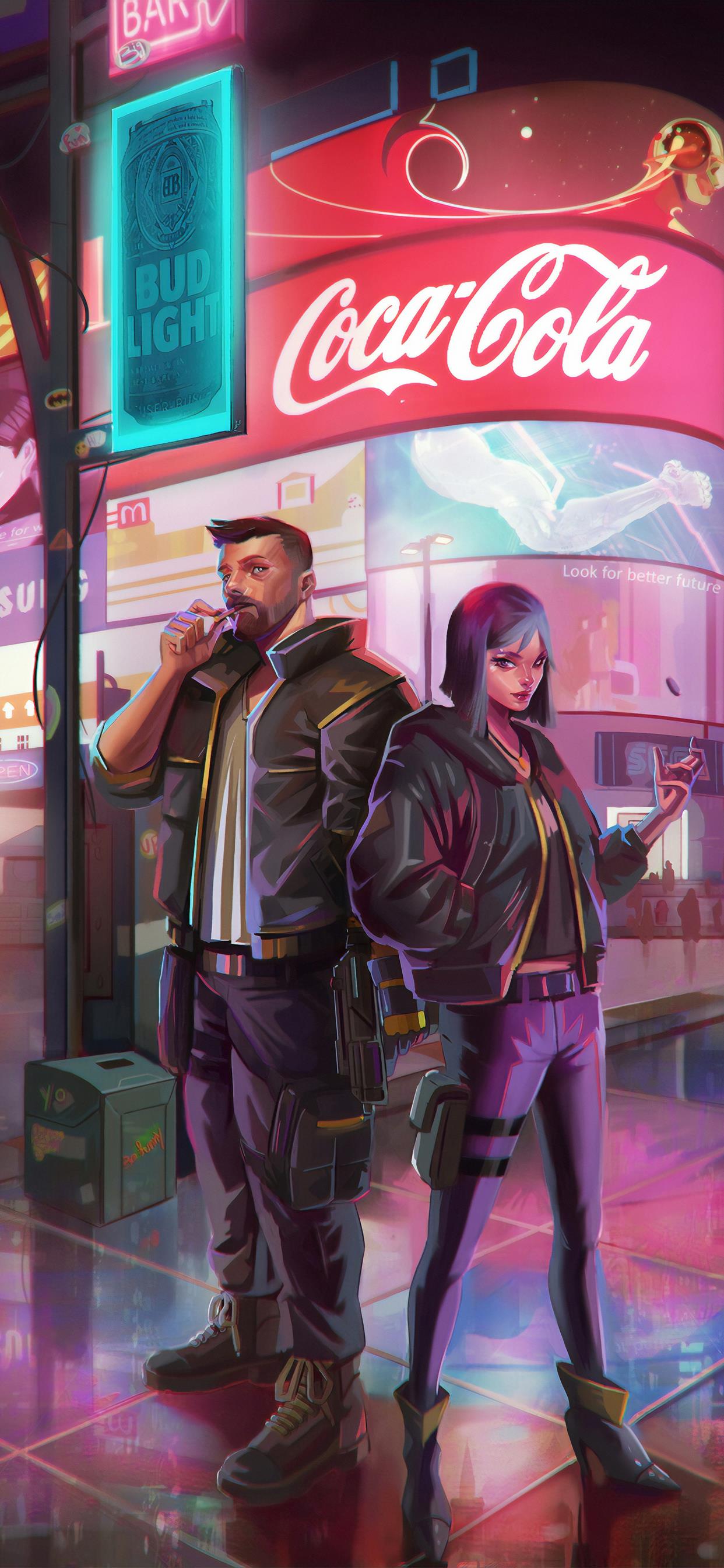 cyberpunk 2077 new iPhone X Wallpapers Free Download