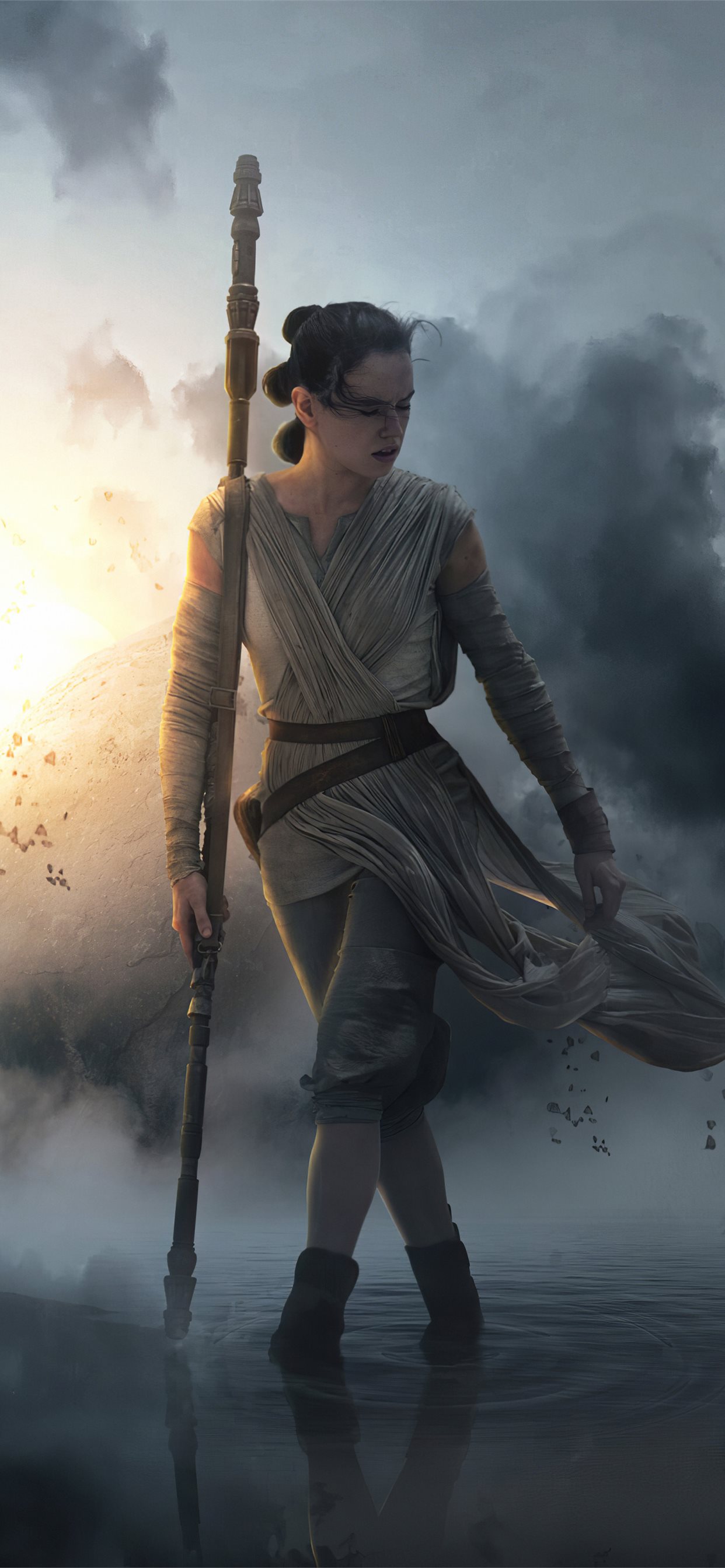 Rey Star Wars The Rise Of Skywalker 4k Iphone X Wallpapers Free Download