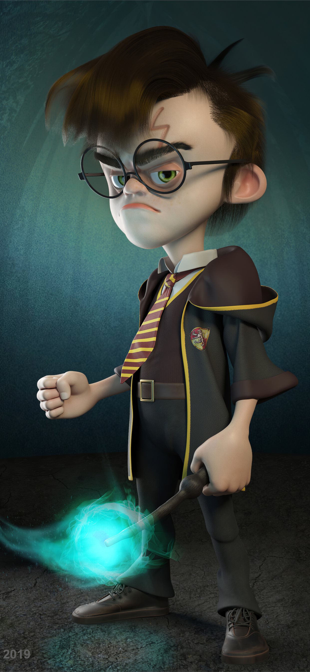 harry potter 3d character art 4k iPhone X Wallpapers Free Download