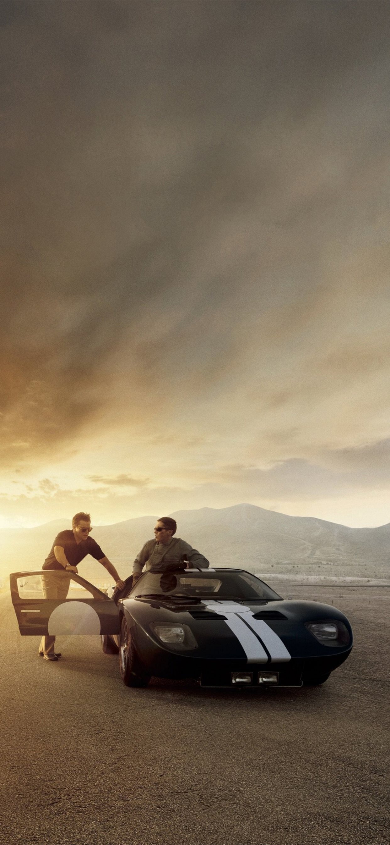Ford v Ferrari Movie Poster Car Christian Bale Matt Damon 4K Wallpaper  5789