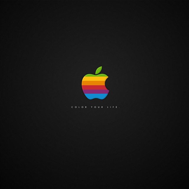 Colorful Apple Logo iPad wallpaper 