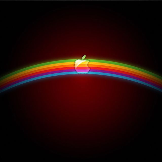 Apple Rainbow Logo iPad wallpaper 