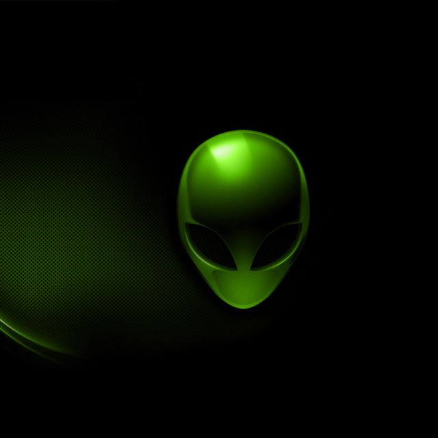 Green Alien iPad wallpaper 