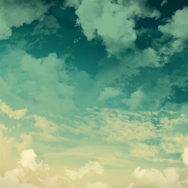 Green Clouds iPad wallpaper 