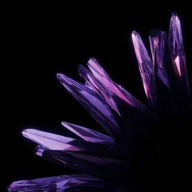 Purple Crystals iPad wallpaper 