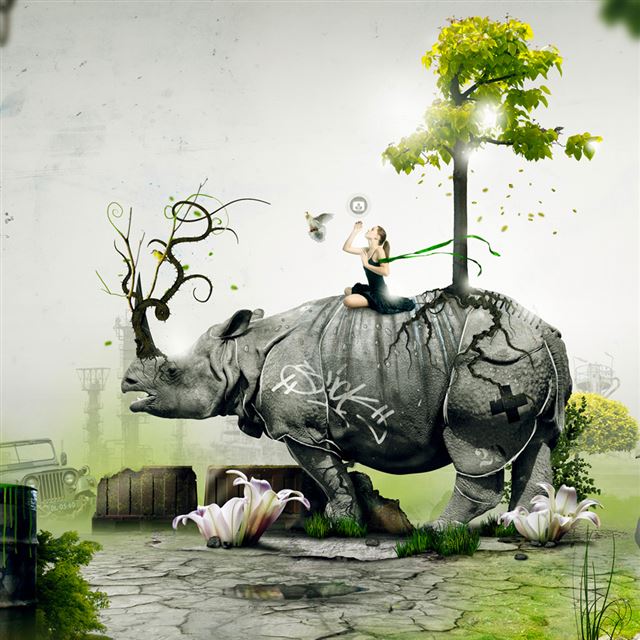 Rhino iPad wallpaper 