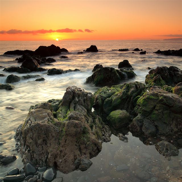 Sunset Ocean iPad wallpaper 
