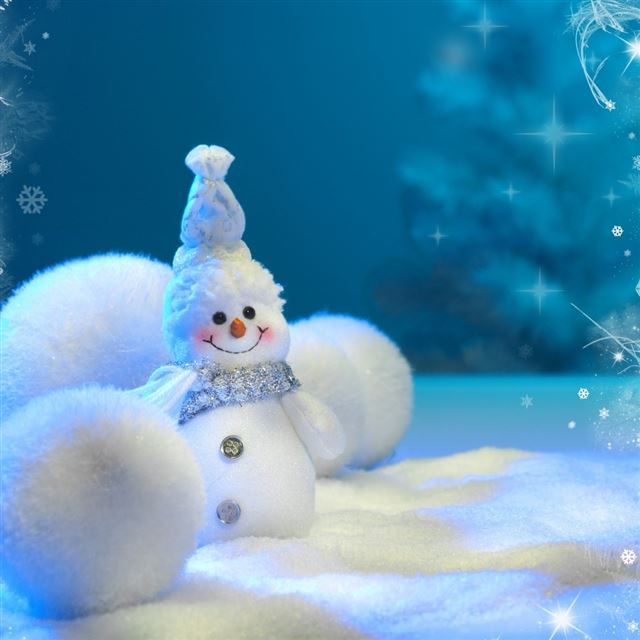 Happy Little Snowman iPad wallpaper 