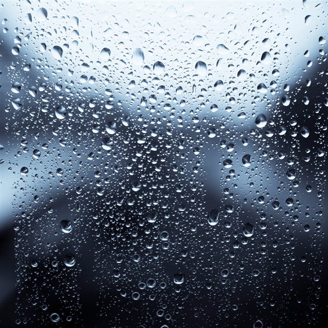 Water droplets on glass iPad wallpaper 
