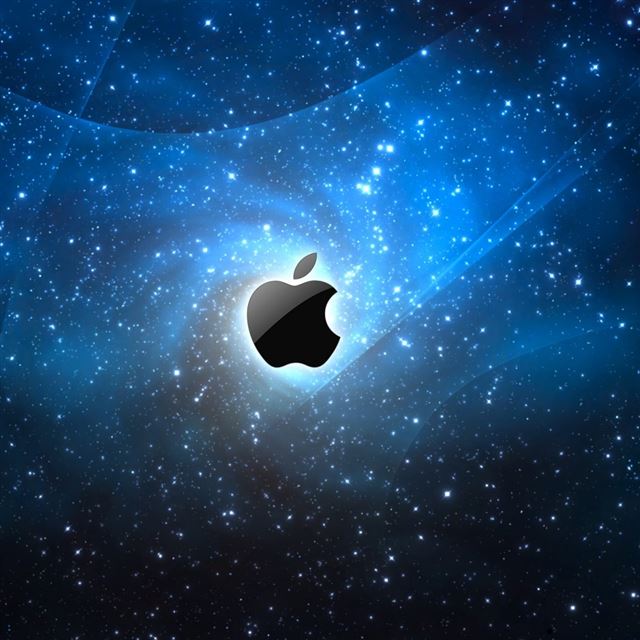 Apple Galaxy Blue iPad wallpaper 