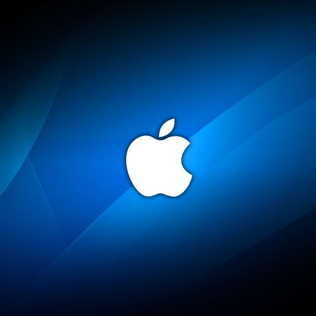 Blue Apple Logo Wallpaper for iPhone 12 Pro