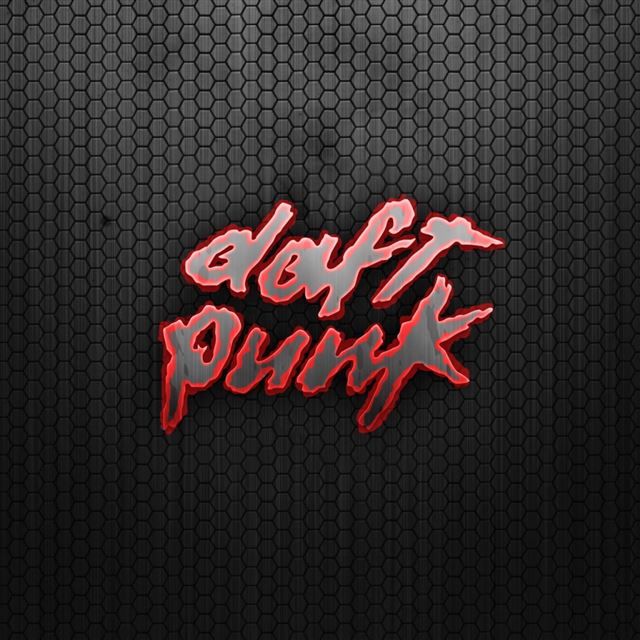 Daft Punk Logo Red iPad wallpaper 