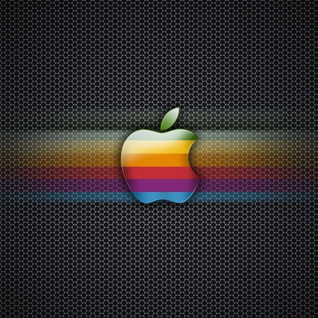 Exagon Rainbow Apple iPad wallpaper 