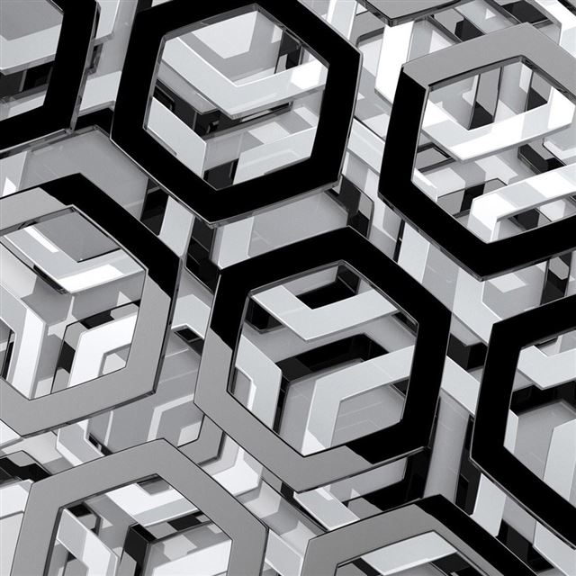 Hexagons 3D iPad wallpaper 