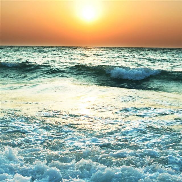Sunset Near Sea iPad wallpaper 
