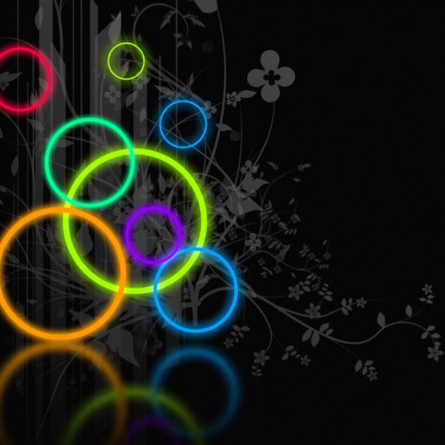 Abstract colored ring iPad wallpaper 