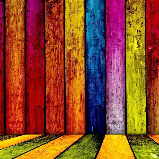 Rainbow panel abstract iPad wallpaper 