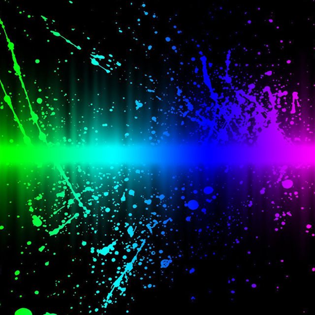 Rainbow Splash abstract iPad wallpaper 