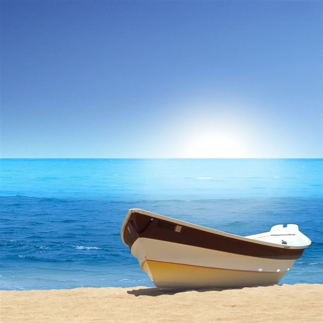 Boat Beach iPad wallpaper 
