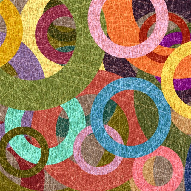 Colorful circles iPad wallpaper 