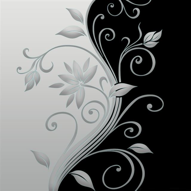 Beautiful vector flowers iPad wallpaper 