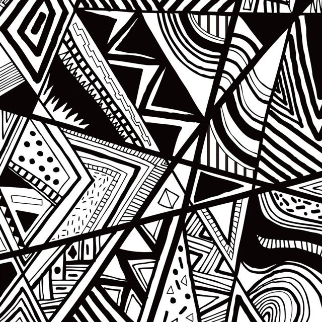 Black And White Doodle iPad Wallpapers Free Download