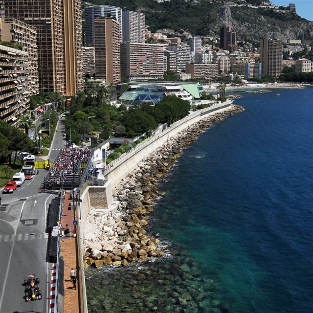 Monaco Seaside Building Racing iPad wallpaper 