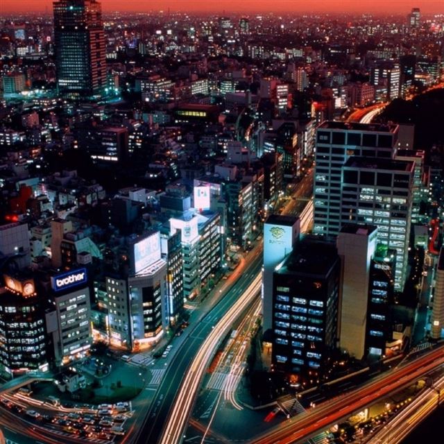 Night View Tokyo Japan iPad wallpaper 