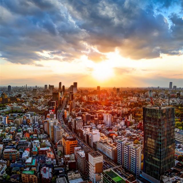 Japan Tokyo cityscapes iPad Wallpapers Free Download