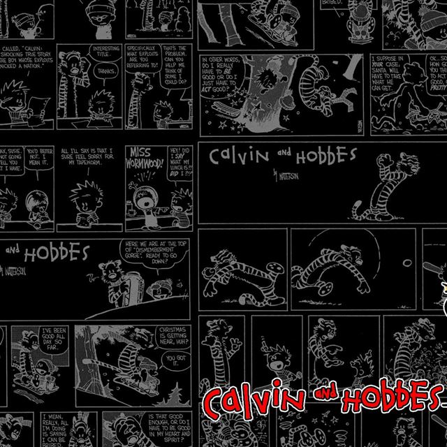 Calvin and Hobbes iPad wallpaper 