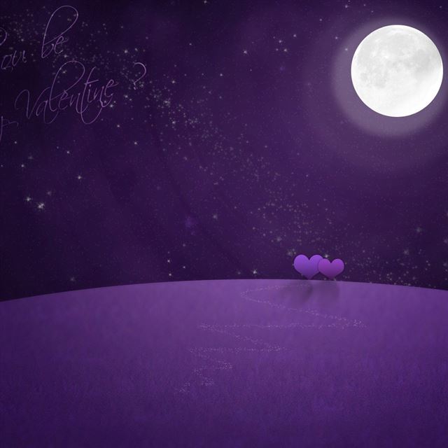 Valentine's Day love night iPad wallpaper 