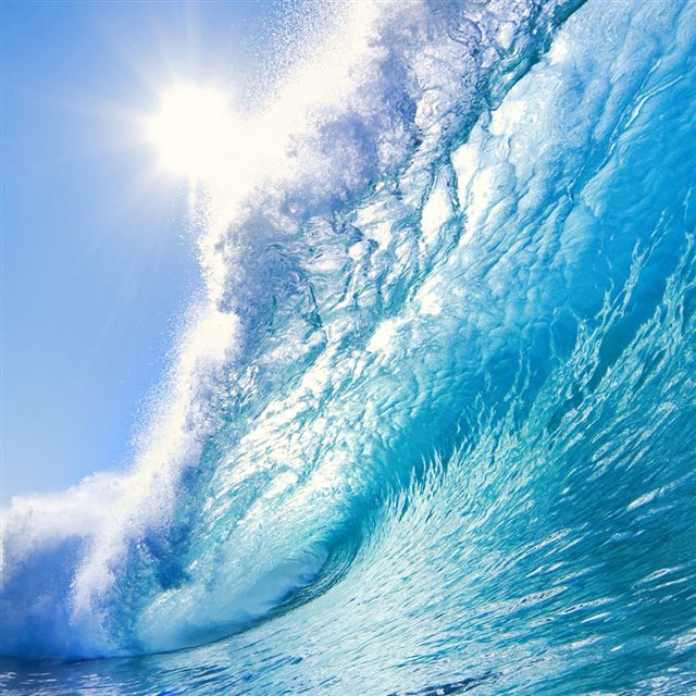 Waves landscape iPad wallpaper 