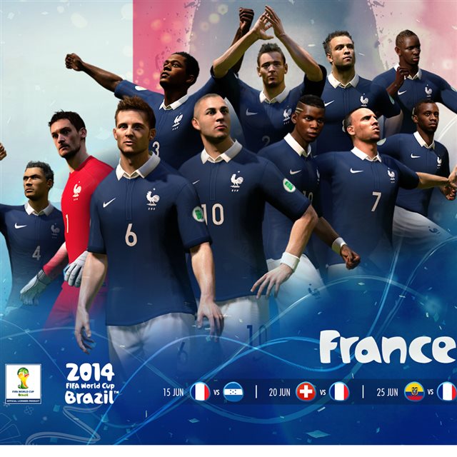 2014 FIFA France Team iPad wallpaper 