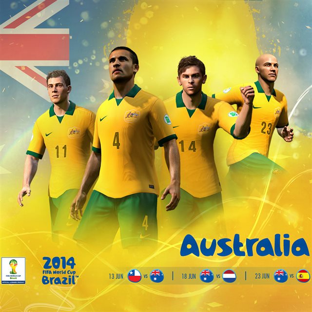 2014 FIFA Australia Team iPad wallpaper 