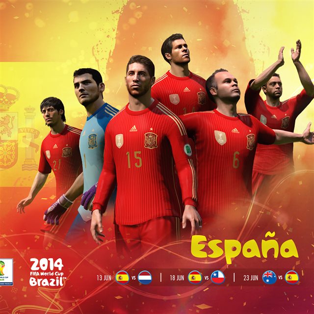 2014 FIFA World Cup Spain Team iPad wallpaper 