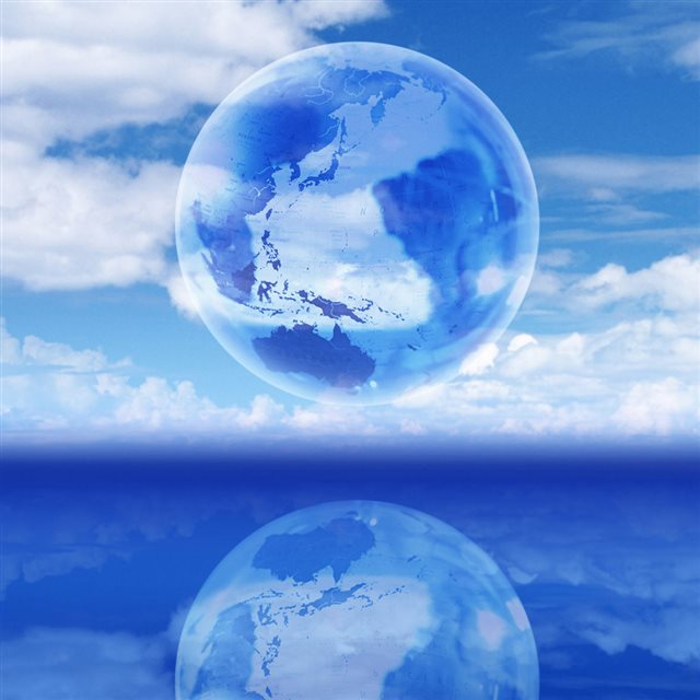 Blue Earth iPad wallpaper 