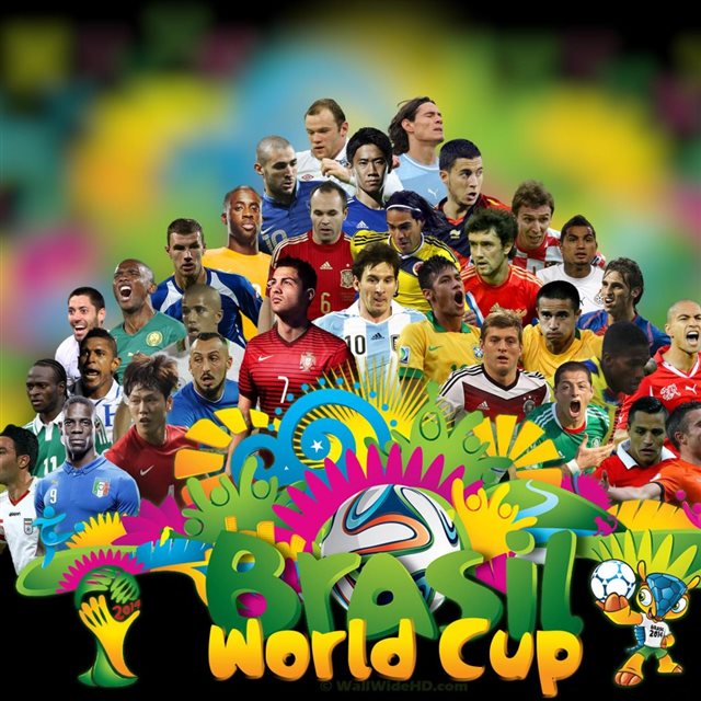 Brazil 2014 World Cup Football Stars iPad wallpaper 