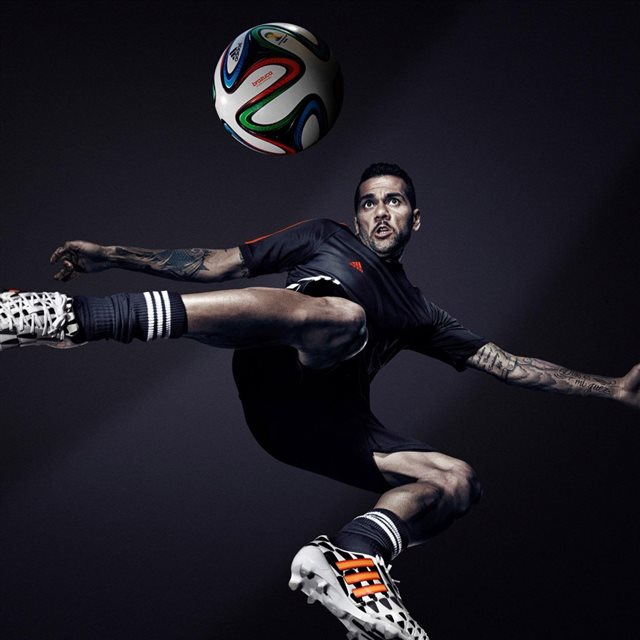 Dani Alves Brazil Adidas 2014 Fifa World Cup iPad wallpaper 