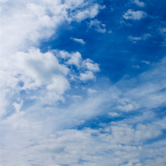 White Clouds On The Blue Sky Nature iPad wallpaper 