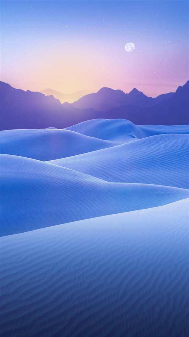 Blue Desert Sunset iPhone 8 wallpaper 
