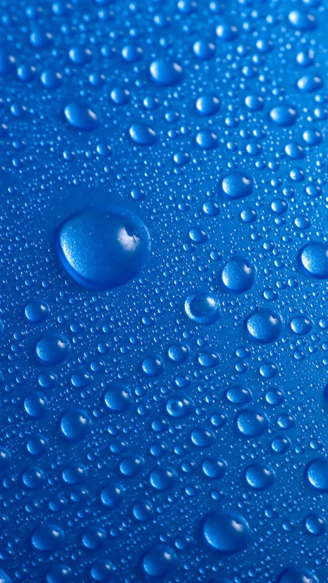 Blue Drops Macro iPhone 8 wallpaper 