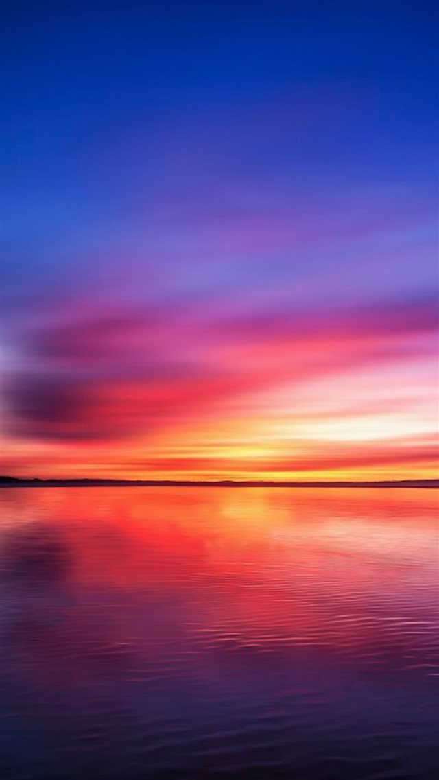 Burning Lake Sky Reflection iPhone 8 wallpaper 